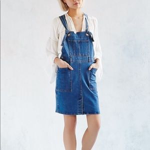 Courtshop Blue Sheila Tied Overall Dress Sz Small